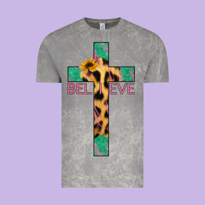 Believe Cross Vintage Tee Designed By Jasminsmagicworld