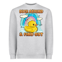 Heather Grey duck around and find out Heavyweight Sweatshirt - MaliasSmallBusiness
