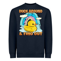 Navy duck around and find out Heavyweight Sweatshirt - MaliasSmallBusiness