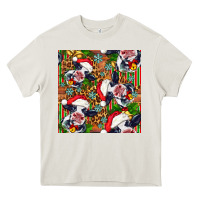 Cream christmas leopard cow Heavy Core Tee - FaDigitalArtStudio