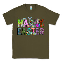 Army Green Happy Easter Classic Tee - CowhideDigitalArt