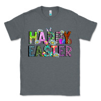 Charcoal Heather Happy Easter Classic Tee - CowhideDigitalArt
