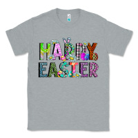Heather Grey Happy Easter Classic Tee - CowhideDigitalArt