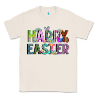 Natural Happy Easter Classic Tee - CowhideDigitalArt