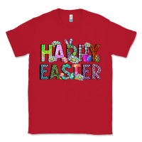 Red Happy Easter Classic Tee - CowhideDigitalArt