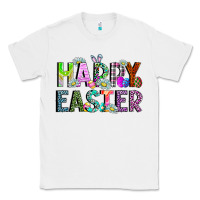 White Happy Easter Classic Tee - CowhideDigitalArt