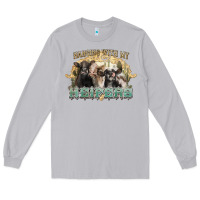 Moon Dust hanging with my heifers Long Sleeve Tee - NancyCooperArtShop