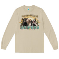 Mushroom hanging with my heifers Long Sleeve Tee - NancyCooperArtShop