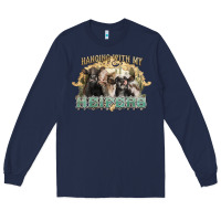 Navy hanging with my heifers Long Sleeve Tee - NancyCooperArtShop