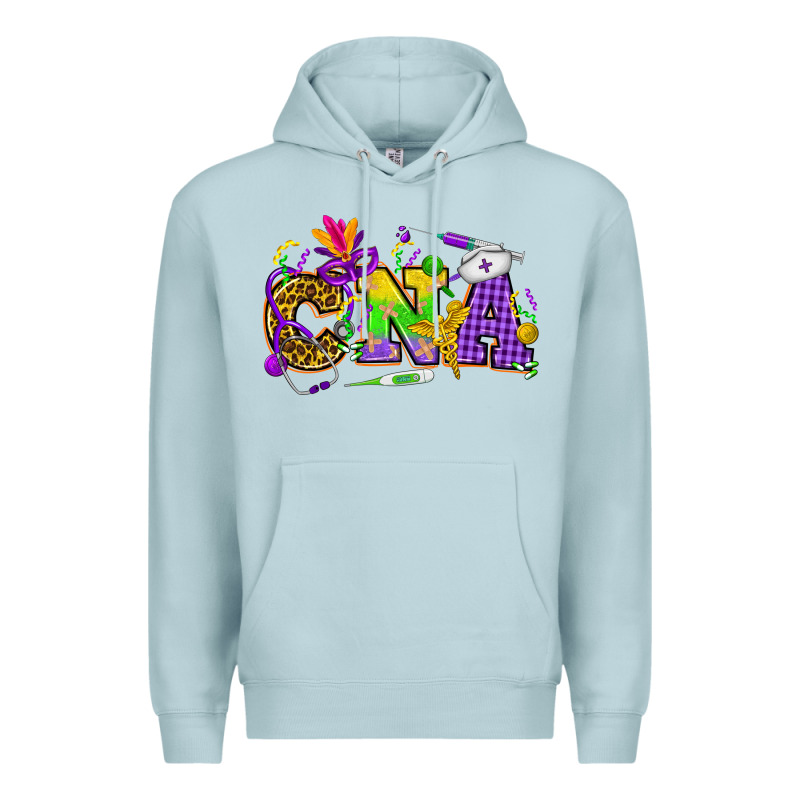 Mardi Gras Cna Nurse Premium Hoodie by HowdyJamesFarm | Teevron