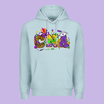 Mardi Gras Cna Nurse Premium Hoodie Designed By Howdyjamesfarm