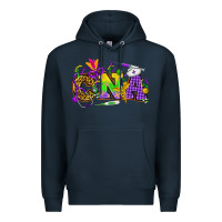 Navy Mardi Gras CNA Nurse Premium Hoodie - HowdyJamesFarm