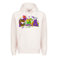 Pale Pink Mardi Gras CNA Nurse Premium Hoodie - HowdyJamesFarm