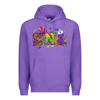 Purple Mardi Gras CNA Nurse Premium Hoodie - HowdyJamesFarm