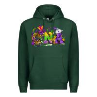 Sports Green Mardi Gras CNA Nurse Premium Hoodie - HowdyJamesFarm