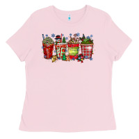 Bubblegum Pink christmas drink Ladies Tee - CowhideDigitalArt