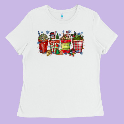 Christmas Drink Ladies Tee Designed By Cowhidedigitalart