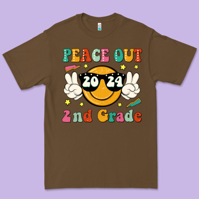 Peace Out 2024 2nd Grade Premium Tee Designed By Jahusdesignshop