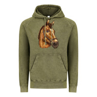 Vintage Olive horse Vintage Hoodie - BarkalooDesign