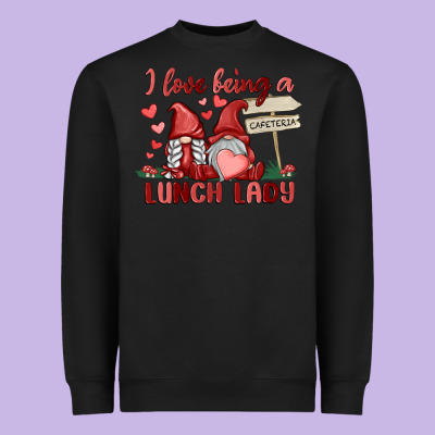 I Love Being A Lunch Lady Heavyweight Sweatshirt Designed By Maliassmallbusiness