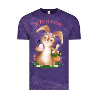 Cloud Purple Babies First Easter Girls Vintage Tee - Jasminsmagicworld