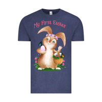 Vintage Denim Babies First Easter Girls Vintage Tee - Jasminsmagicworld