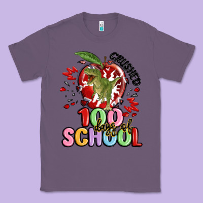 Crushed 100 Days Of School Classic Tee Designed By Maliassmallbusiness