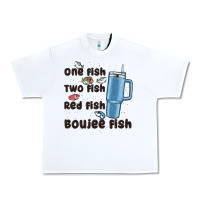 White one fish two fish red fish boujee fish Urban Heavy Tee - MaliasSmallBusiness