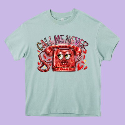 Call Me Never Heavy Core Tee Designed By Racoondesign