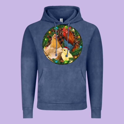 Christmas Chick Family Vintage Hoodie Designed By Ranaportraitstore
