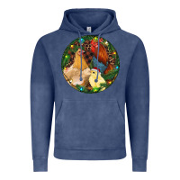 Vintage Denim Christmas Chick Family Vintage Hoodie - RanaPortraitStore