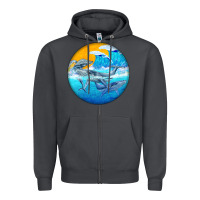 Smoke humpback whale Zipper Hoodie - BarkalooDesign