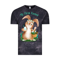 Cloud Black Babies First Easter Boys Vintage Tee - Jasminsmagicworld
