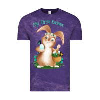 Cloud Purple Babies First Easter Boys Vintage Tee - Jasminsmagicworld