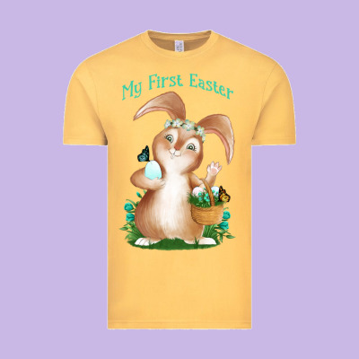 Babies First Easter Boys Vintage Tee Designed By Jasminsmagicworld