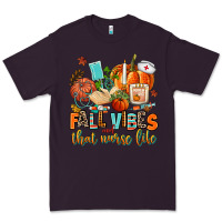 Plum fall vibes and that nurse life Premium Tee - AdoDesignShop