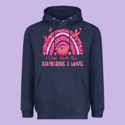 I Wear Pink For Someone I Love Heavyweight Hoodie Designed By Texasbilliewilder