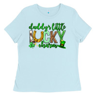 Baby Blue St. Patrick's Day Daddy's little lucky charm Ladies Tee - Neo Western