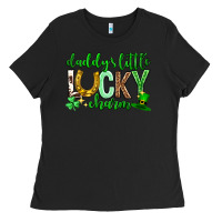 Black St. Patrick's Day Daddy's little lucky charm Ladies Tee - Neo Western