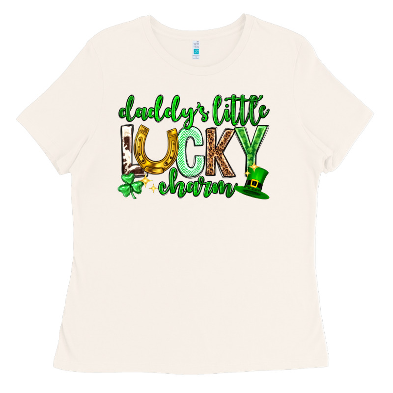 St. Patrick's Day Daddy's Little Lucky Charm Ladies Tee by Neo Western | Teevron