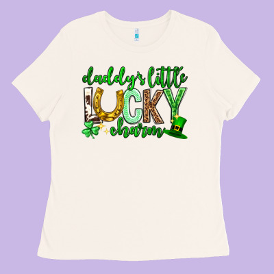 St. Patrick's Day Daddy's Little Lucky Charm Ladies Tee Designed By Neo Western