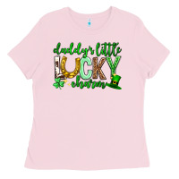 Bubblegum Pink St. Patrick's Day Daddy's little lucky charm Ladies Tee - Neo Western