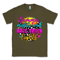 Army Green summer nights and race track lights Classic Tee - JahusDesignShop