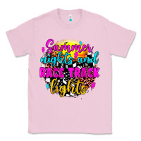 Bubblegum Pink summer nights and race track lights Classic Tee - JahusDesignShop