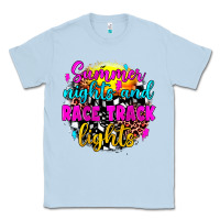Dusty Blue summer nights and race track lights Classic Tee - JahusDesignShop