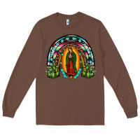 Chestnut our lady of guadalupe rainbow Long Sleeve Tee - JahusDesignShop