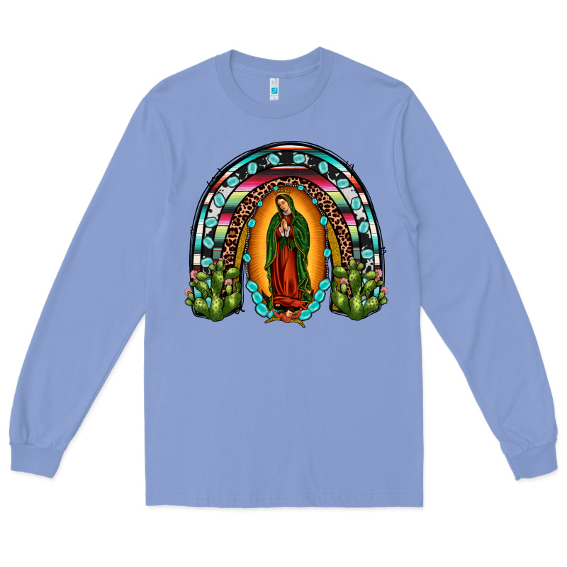 Our Lady Of Guadalupe Rainbow Long Sleeve Tee by JahusDesignShop | Teevron