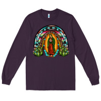 Plum our lady of guadalupe rainbow Long Sleeve Tee - JahusDesignShop