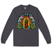 Smoke our lady of guadalupe rainbow Long Sleeve Tee - JahusDesignShop