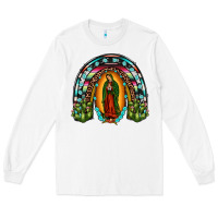 White our lady of guadalupe rainbow Long Sleeve Tee - JahusDesignShop